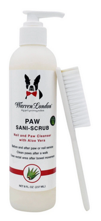 Warren London Paw Sani-Scrub with brush 8 oz