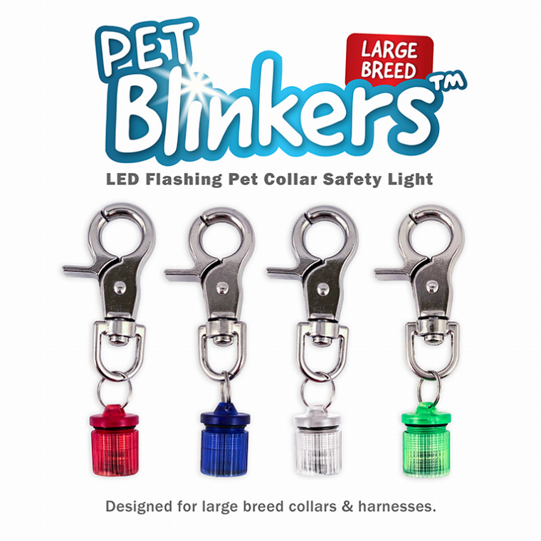 Flipo Group, Ltd. Pet Blinkers Flashing LED Pet Safety Light Large Breed Green - Jade/Blue LED