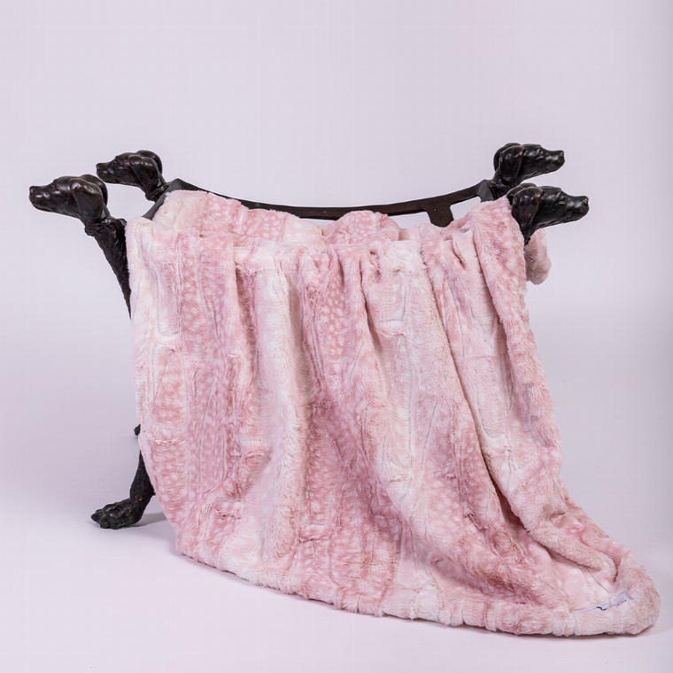 Hello Doggie Inc. Cashmere Dog Blanket Throw Pink Fawn