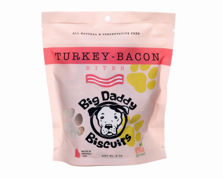 Big Daddy Biscuits All-Natural Turkey Bacon Dog Biscuits 6