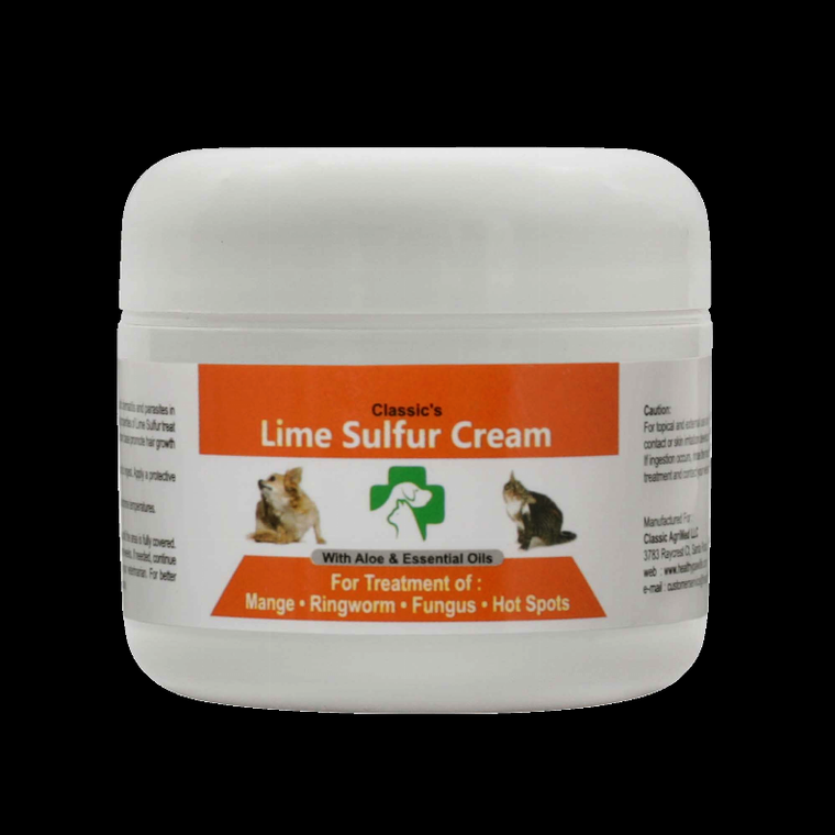 Healthy Paw Life Classic's Lime Sulfur Pet Skin Cream - Pet Care and Veterinary Treatment for Itchy and Dry Skin 2 oz