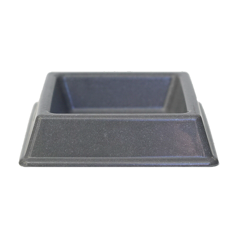 The Green Pet Shop Square Bamboo Bowl Charcoal