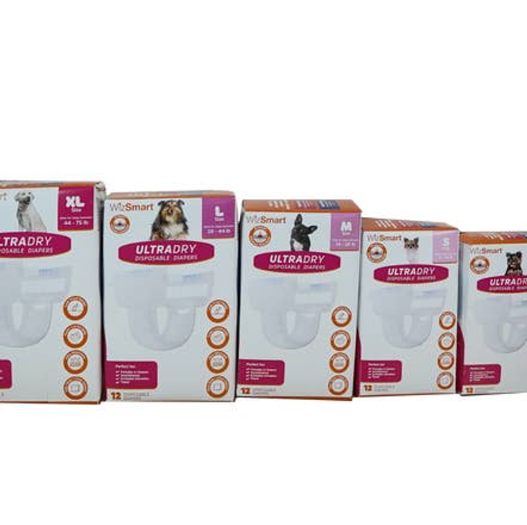 Petix Company, LLC WizSmart UltraDry Disposable Diapers Medium White
