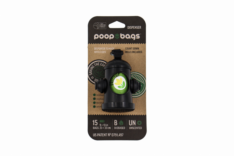The Original Poop Bags® The Original Poop Bags Hydrant Dispenser 15 Bags GREEN