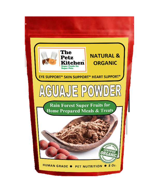 Organic Pet Systems Aguaje Powder - Eye, Skin & Heart Support* The Petz Kitchen Dog & Cat Holistic Super Foods* 8 OZ.