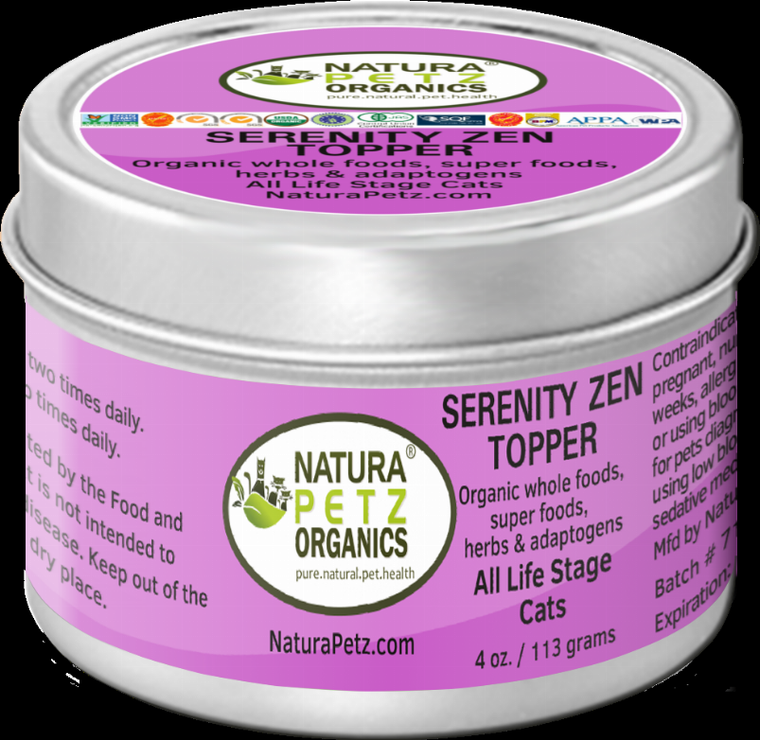 Organic Pet Systems Serenity Zen Meal Topper For Dogs And Cats* - Serenity Zen Anti-Stress & Anti-Anxiety Meal Topper* CATS* - Turkey Flavored Meal Topper