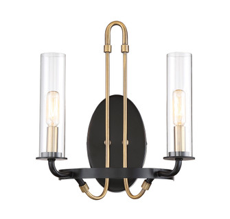 Kearney 2-Light Wall Sconce in Vintage Black with Warm Brass (128|9-8073-2-51)