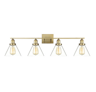 Drake 4-Light Bathroom Vanity Light in Warm Brass (128|8-9130-4-322)