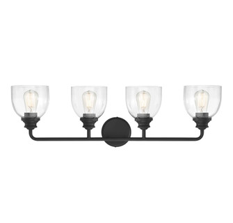 Vale 4-Light Bathroom Vanity Light in Black (128|8-7205-4-BK)