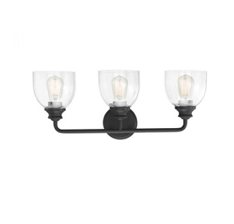 Vale 3-Light Bathroom Vanity Light in Black (128|8-7205-3-BK)