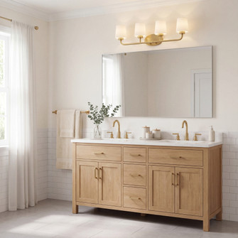 Capra 4-Light Bathroom Vanity Light in Warm Brass (128|8-4090-4-322)