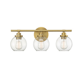 Carson 3-Light Bathroom Vanity Light in Warm Brass (128|8-4050-3-322)