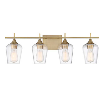 Octave 4-Light Bathroom Vanity Light in Warm Brass (128|8-4030-4-322)