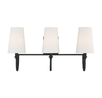 Cameron 3-Light Bathroom Vanity Light in 
Matte Black (128|8-2542-3-89)