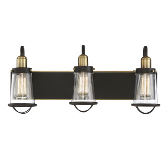 Lansing 3-Light Bathroom Vanity Light in English Bronze and Warm Brass (128|8-1780-3-79)