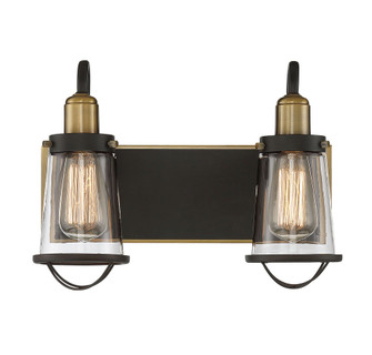 Lansing 2-Light Bathroom Vanity Light in English Bronze and Warm Brass (128|8-1780-2-79)