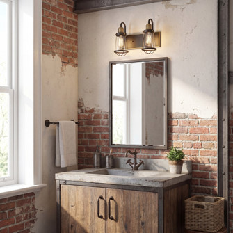 Lansing 2-Light Bathroom Vanity Light in English Bronze and Warm Brass (128|8-1780-2-79)