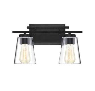 Calhoun 2-Light Bathroom Vanity Light in Black (128|8-1020-2-BK)
