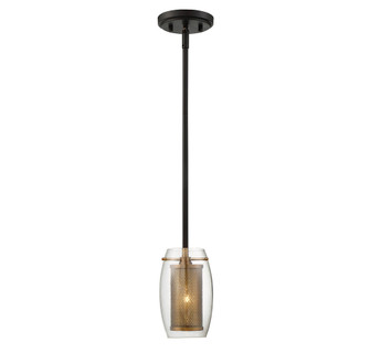 Dunbar 1-Light Mini-Pendant in Warm Brass with Bronze Accents (128|7-9064-1-95)