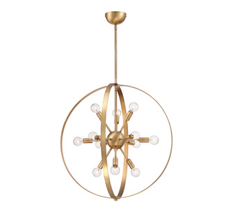 Marly 12-Light Chandelier in Warm Brass (128|7-6098-12-322)