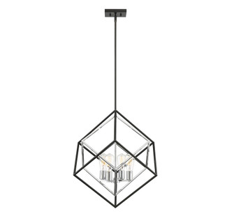 Dexter 4-Light Pendant in Matte Black with Polished Chrome Accents (128|7-2241-4-67)