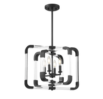 Rotterdam 4-light Convertible Semi-flush Or Pendant In Matte Black (128|6-1662-4-89)