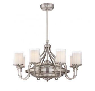 Etesian 8-Light Fan D'Lier in Satin Nickel (128|36-329-FD-SN)