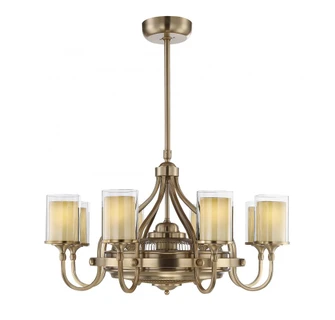 Etesian 8-Light Fan D'Lier in Burnished Russet (128|36-329-FD-21)