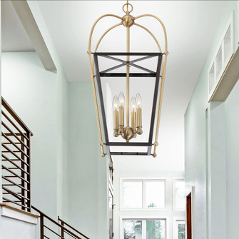Dunbar 4-Light Pendant in English Bronze and Warm Brass (128|3-9074-4-79)