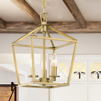 Townsend 3-Light Pendant in Warm Brass (128|3-320-3-322)