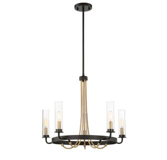 Kearney 5-Light Chandelier in Vintage Black with Warm Brass (128|1-8071-5-51)