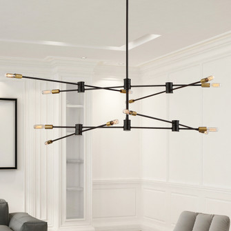 Lyrique 12-Light Chandelier in Bronze with Brass Accents (128|1-7001-12-77)