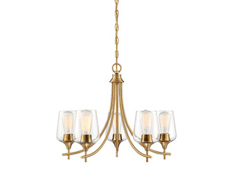 Octave 5-Light Chandelier in Warm Brass (128|1-4032-5-322)