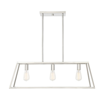 Denton 3-Light Linear Chandelier in Polished Nickel (128|1-326-3-109)