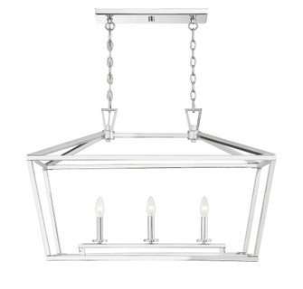 Townsend 3-Light Linear Chandelier in Polished Nickel (128|1-323-3-109)