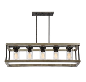 Eden 5-Light Outdoor Linear Chandelier in Weathervane (128|1-2101-5-70)