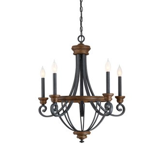 Wickham 5-Light Chandelier in Whiskey Wood (128|1-2050-5-68)