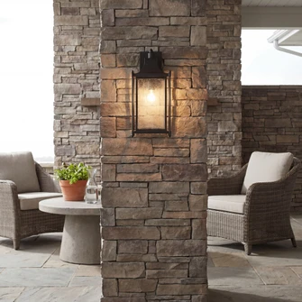 Dunnmore 1-Light Outdoor Wall Lantern in Black (128|5-3452-BK)
