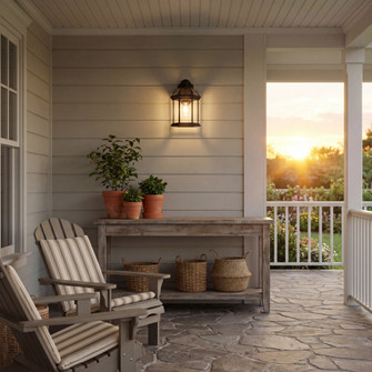 Kensington 1-Light Outdoor Wall Lantern in Textured Black (128|5-0634-BK)