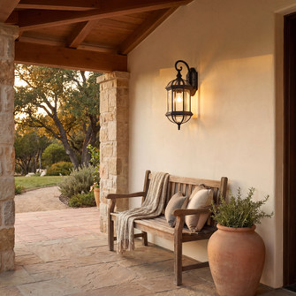 Kensington 1-Light Outdoor Wall Lantern in Textured Black (128|5-0630-BK)