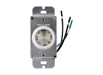 3 Speed Rotary Wall Control in Ivory and White (6|ESWC-1)