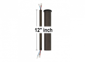 12'' Minimalist Downrod in Aged Pewter (6|DRM12AGP)
