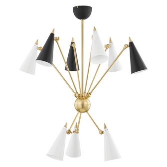 Moxie Chandelier (6939|H441809-AGB/BKWH)