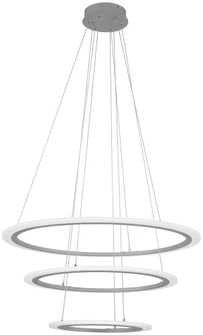 3 Ring LED Pendant in Silver with Acrylic (77|P8143-609-L)