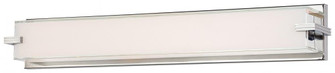 LED Bath with Chrome Finish and Mitered / Inside White Glass (77|P5217-077-L)