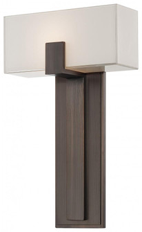 1 Light Wall Sconce with Copper Bronze Patina Finish and Mitered Glass/White Inside (77|P1704-647)