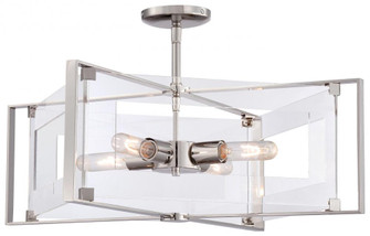Crystal Clear - 4 Light Semi Flush (77|P1403-613)