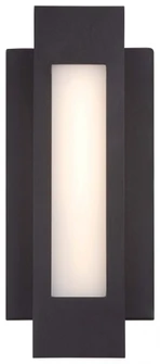 LED Wall Sconce with Pebble Bronze Finish and White Screen Printed Glass (77|P1230-286-L)