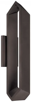 18.5'' LED Wall Sconce with Black Finish and Frosted White Glass Diffuser (77|P1205-066-L)