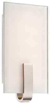 LED Sconce with Polished Nickel Finish and Clear Flat Panel / Inside White Glass (77|P1140-613-L)